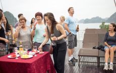 Sunset party on cruise